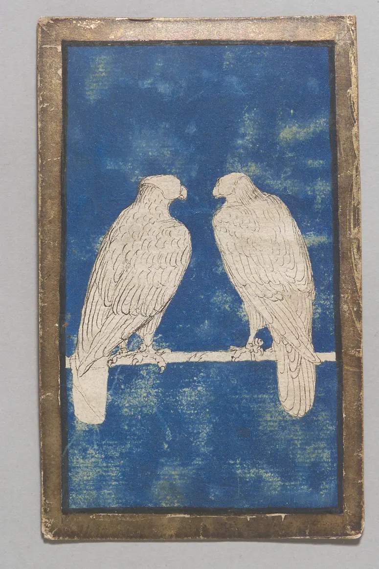 Playing card Falcons (Two) from the