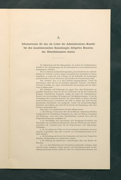 Bestimmungen für den Dienstbetrieb in den kunsthistorischen Sammlungen des Allerhöchsten Kaiserhauses
