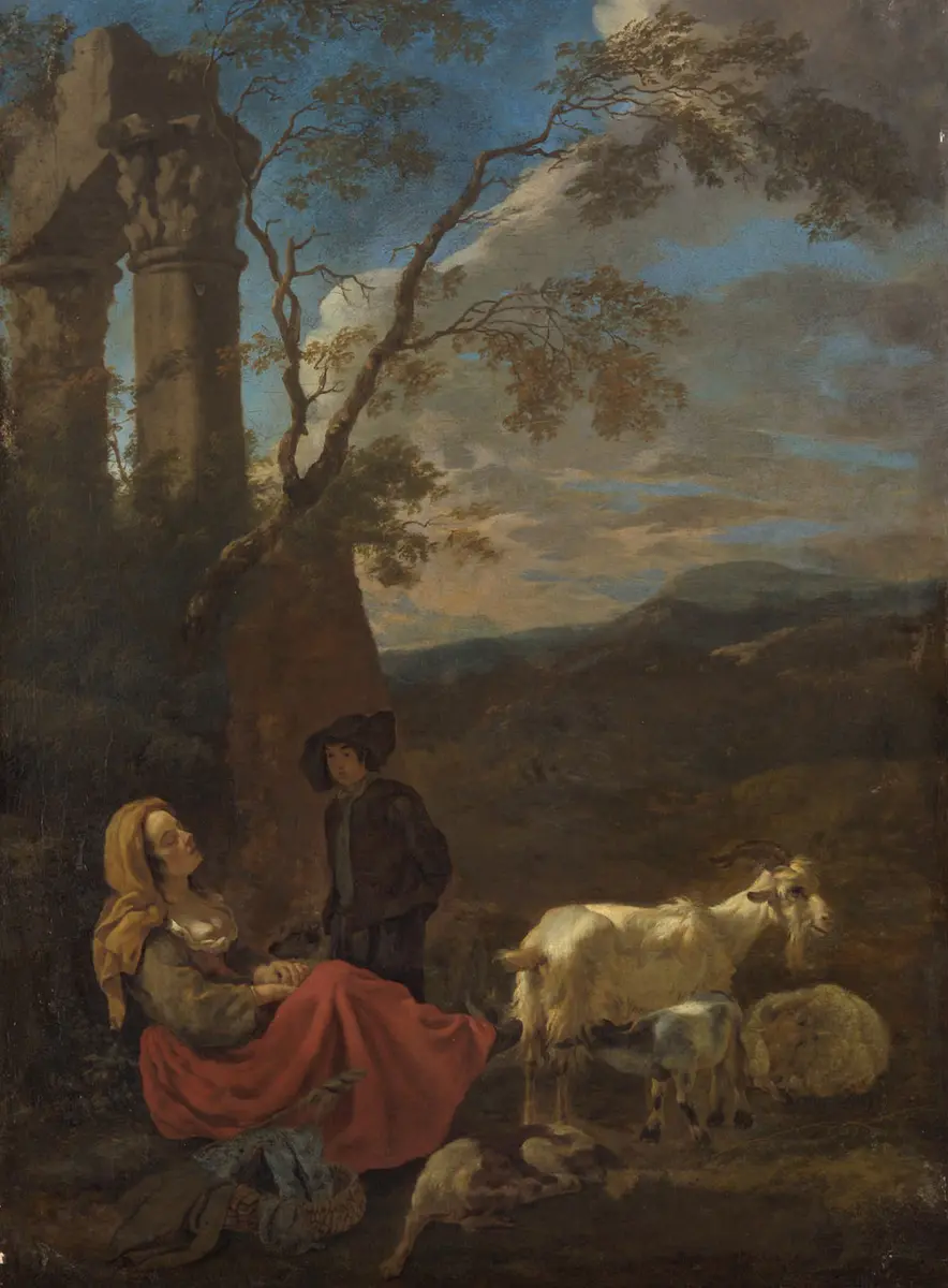 Italienische Landschaft mit Hirtenszene