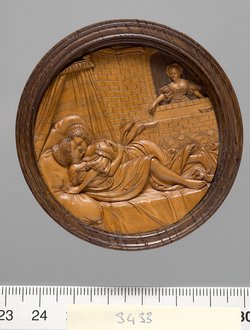 Clodius Pulcher und Pompeia; Spielstein für das Brettspiel für den "Langen Puff"