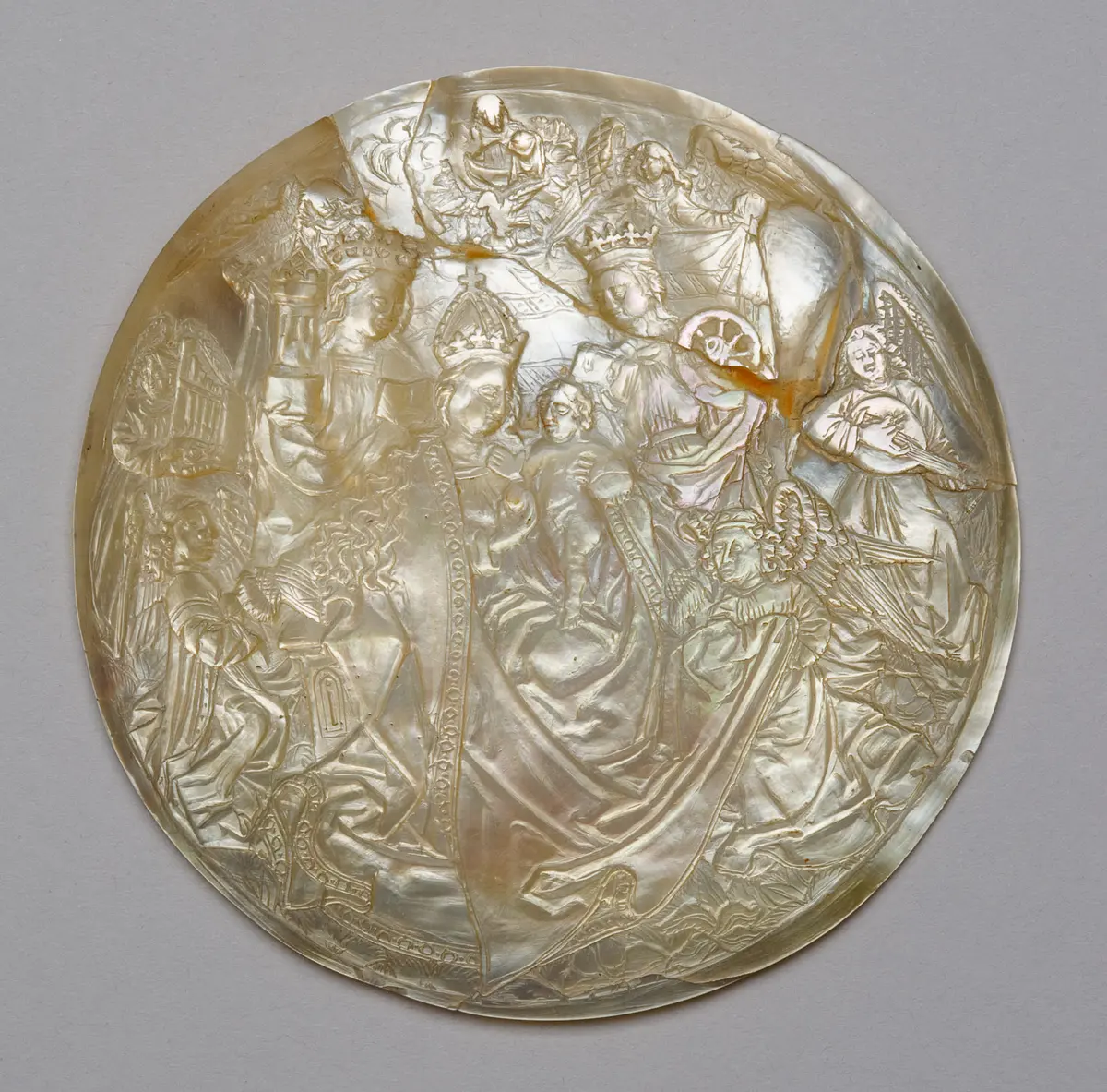 Thronende Madonna mit Engeln und Heiligen