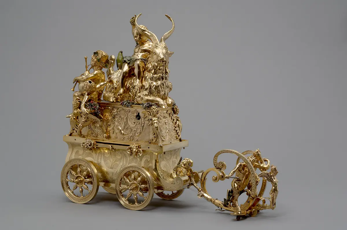 Automat mit Triumph des Bacchus