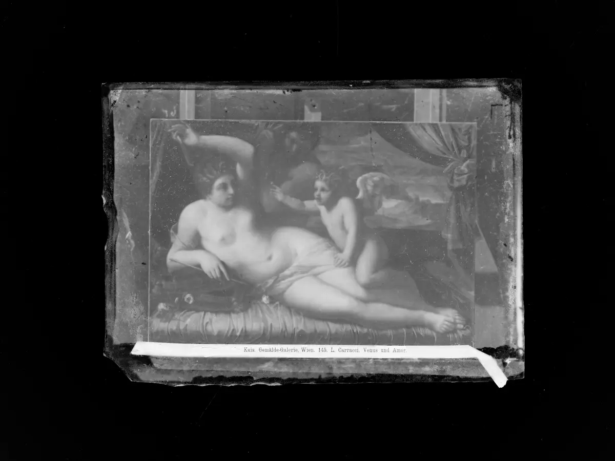 Venus und Amor mit einem Satyr