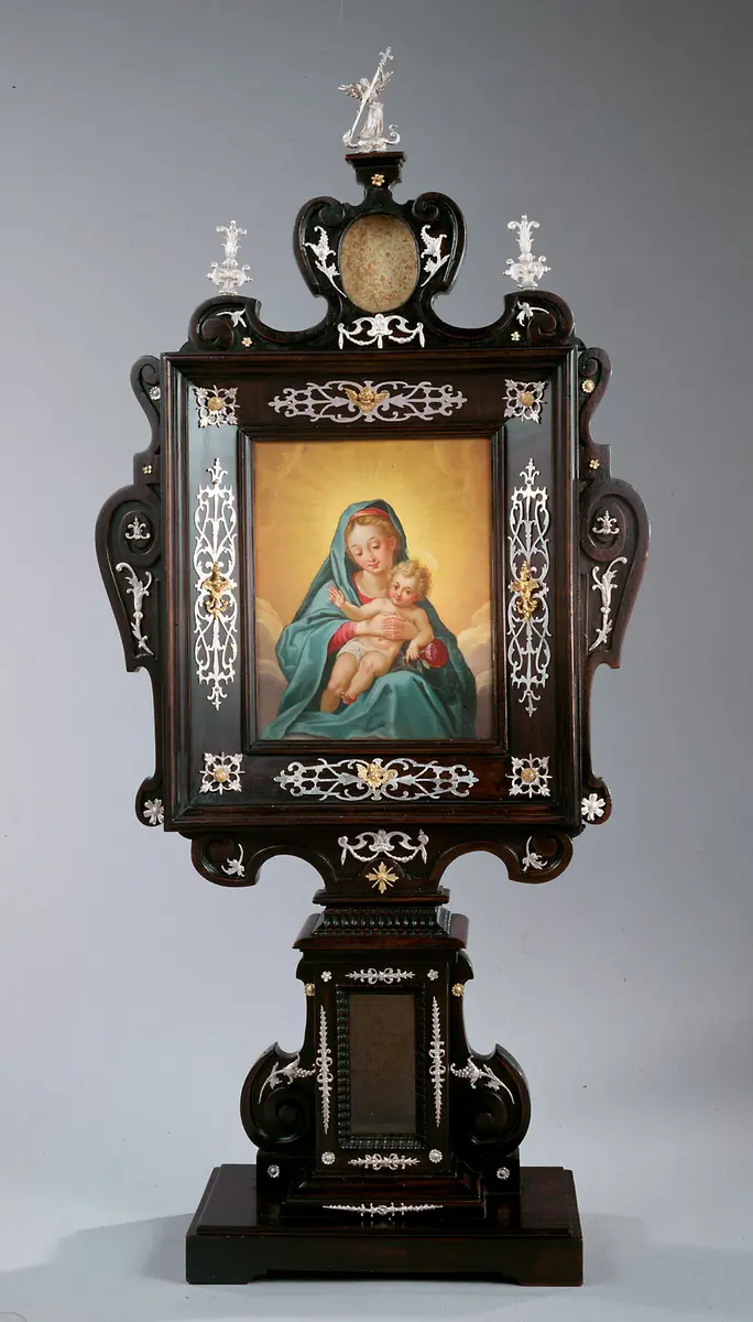 Altärchen mit einem Marienbild nach Federico Barocci