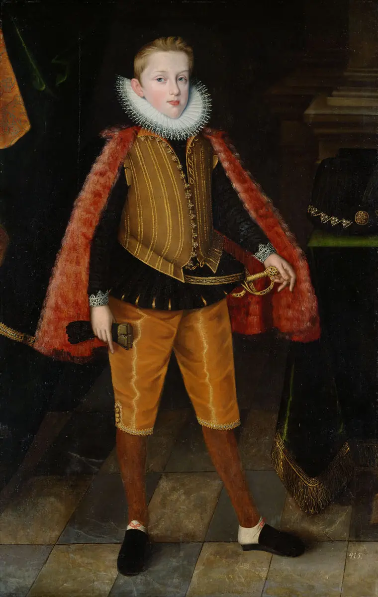 Kaiser Ferdinand II. (1578-1637) im Alter von 14 Jahren in ganzer Figur