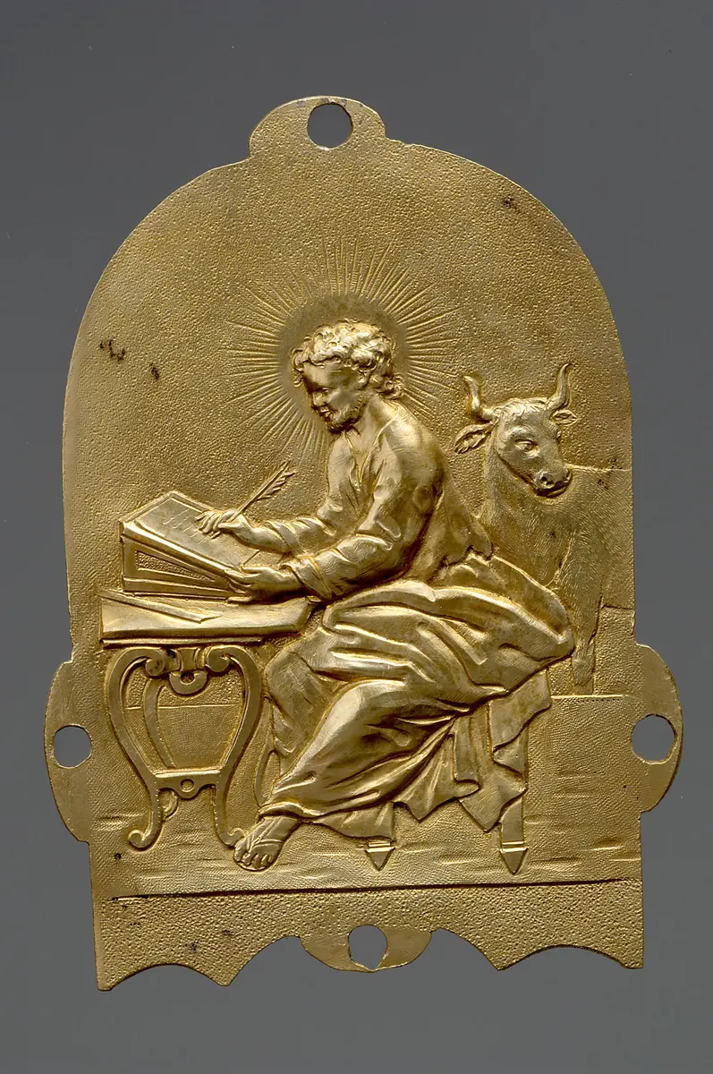 Evangelist Lukas; Rest einer substitutorischen Reichskrone Kaiser Ferdinands III.