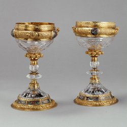Teil eines Doppelpokals