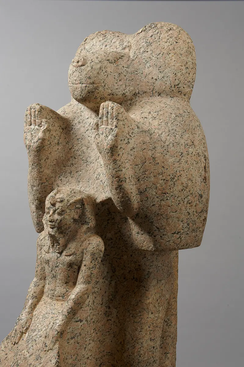 Mantelpavian mit König