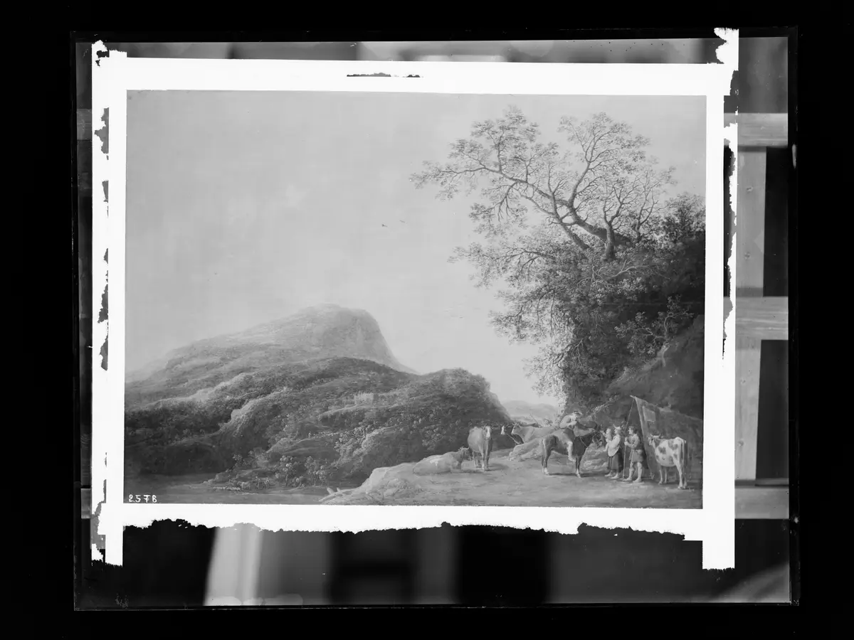 Landschaft mit Kühen