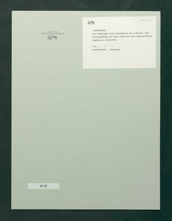 Instruktion zur kommissionellen Begehung der Sammlungen