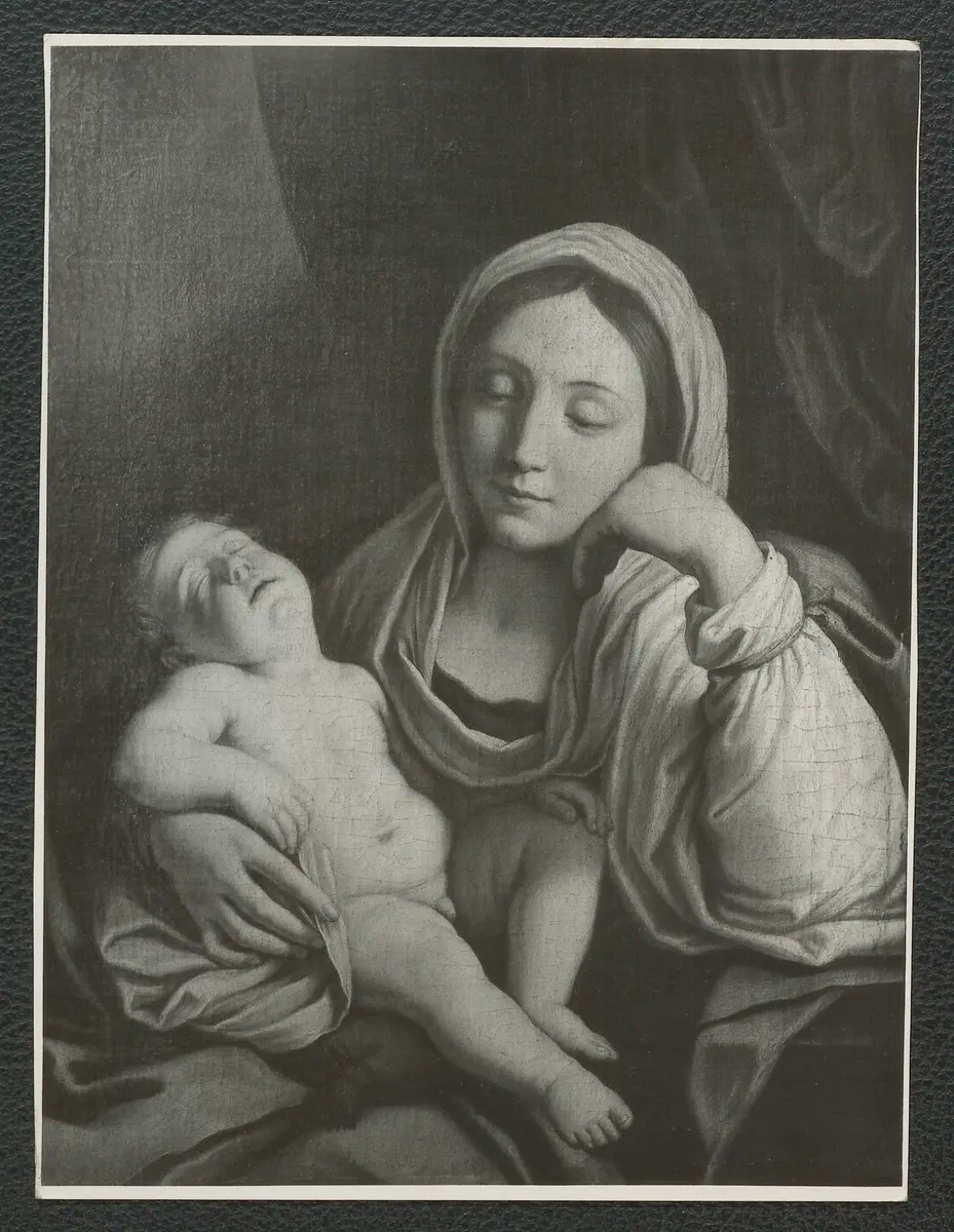 Sassoferrato: Madonna, Halbfigur. Leinwand, 49 x 39 cm