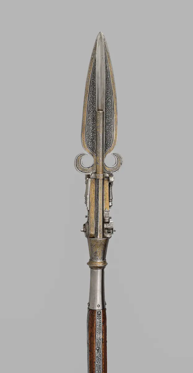 Radschlosspistolen-Jagdspieß