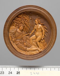 Pyramus und Thisbe; Spielstein für das Brettspiel für den "Langen Puff"