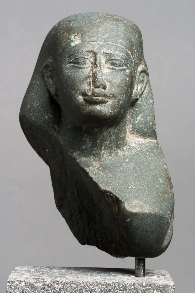 Bust from the statue of a man