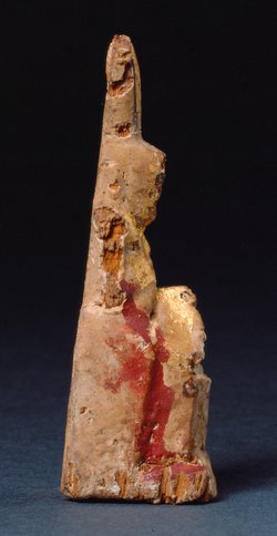 Obeliskenförmiger Behälter mit Osirisfigur