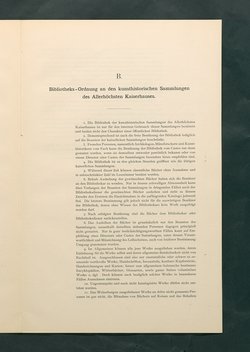 Bestimmungen für den Dienstbetrieb in den kunsthistorischen Sammlungen des Allerhöchsten Kaiserhauses