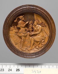 Jason und Medea; Spielstein für das Brettspiel für den "Langen Puff"