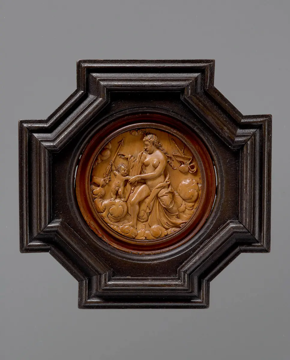 Spielstein mit Venus und Amor