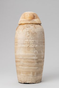 Kanope des Djed-ju-ef-anch mit Deckel in Form eines Menschenkopfes