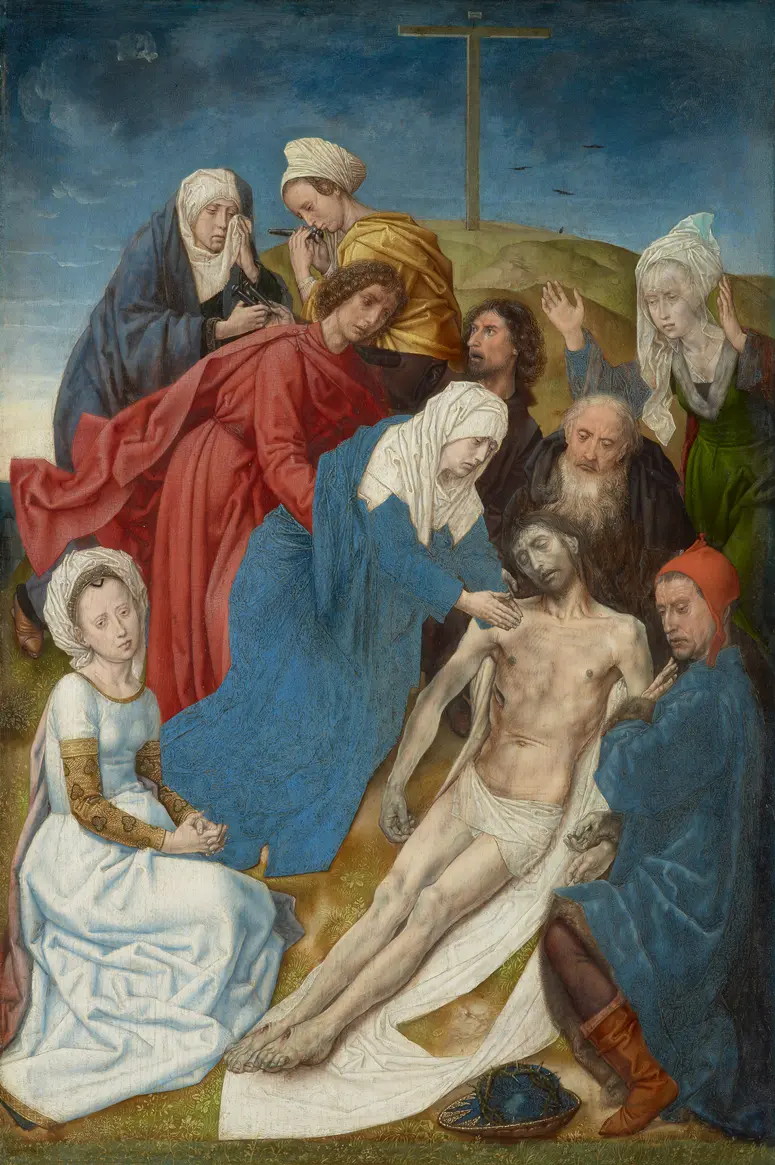 Diptychon mit Sündenfall und Erlösung: Beweinung Christi