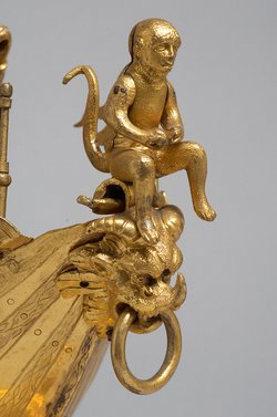 Figurenuhr mit türkischer Barke, Automat, Türkenautomat