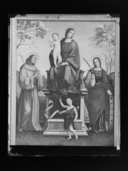 Maria mit Kind , den Hll. Franziskus, Katharina und dem Johannesknaben