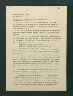 Dienstanweisungen für Postenaufseher, Portiere, die Telephonzentrale, Oberaufseher, Nachtportiere und Nachtaufseher, für den Wochendienst der Beamten und der Verwaltungskanzlei