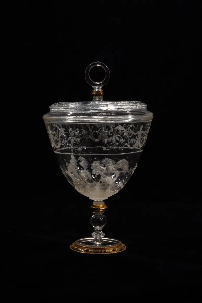 Lidded Cup with Hunting Scenes
