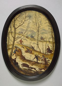 Landschaft mit Eberjagd