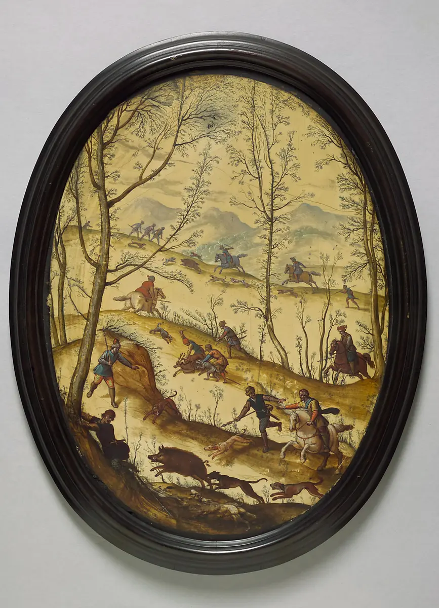 Landschaft mit Eberjagd