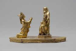 Thronende Madonna mit Bischof (Fragment einer Bischofskrümme)