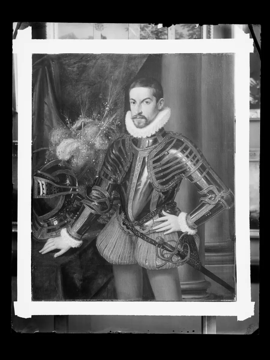 Erzherzog Maximilian III. (1558-1618) im Harnisch, Kniestück