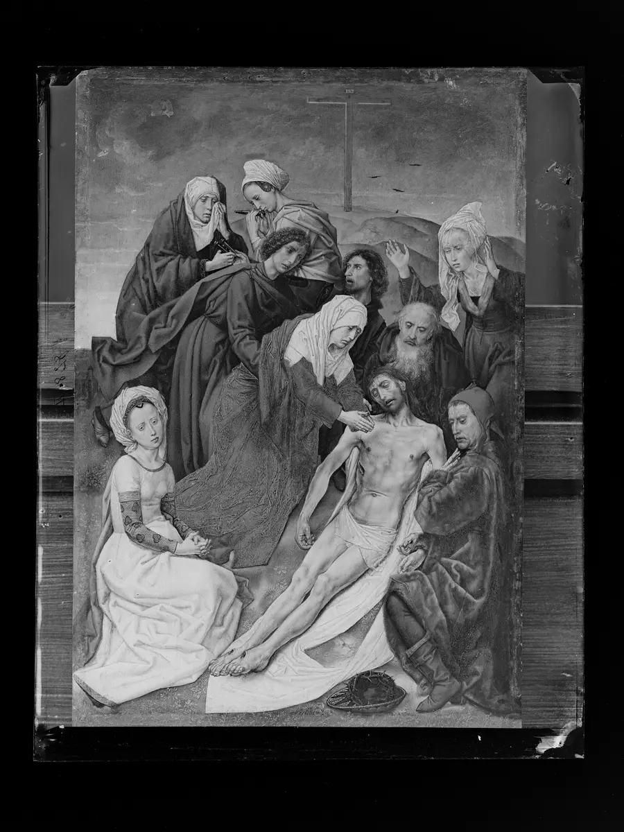 Diptychon mit Sündenfall und Erlösung: Beweinung Christi