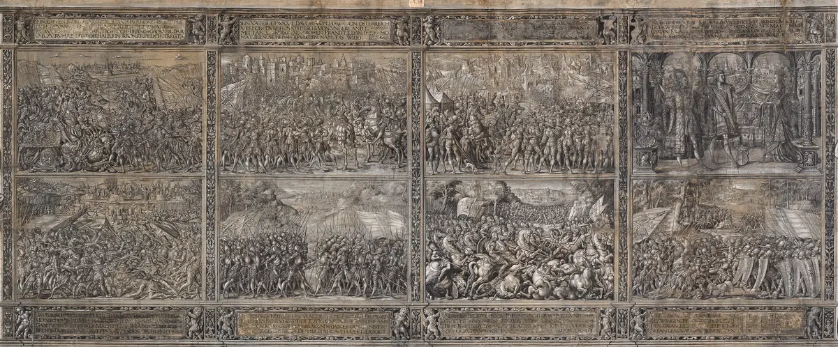 Visierung zum Kenotaph Kaiser Maximilians I. in Innsbruck, Visierung, Entwurf, Graphik