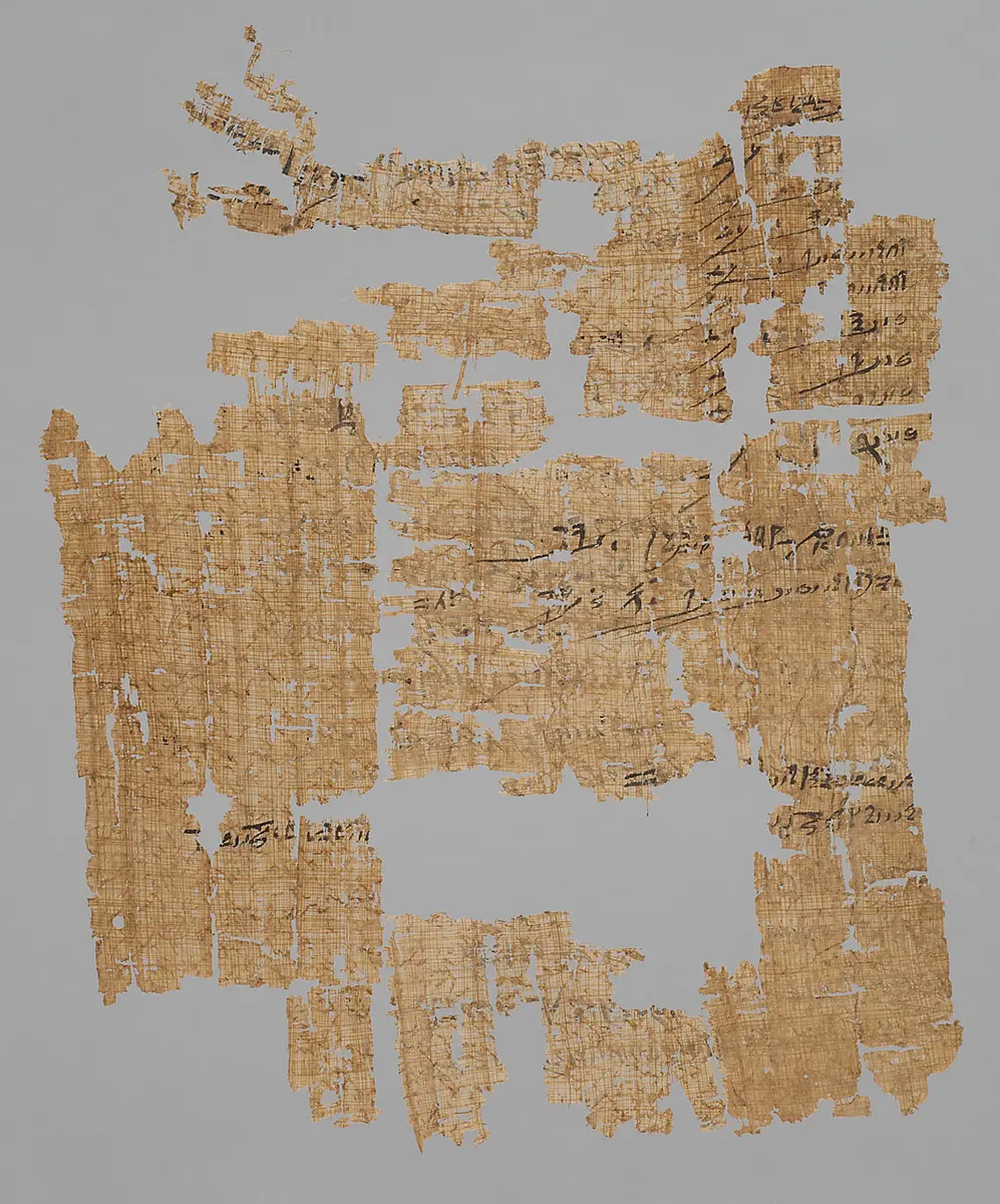 Fragmentierter hieratischer Papyrus
