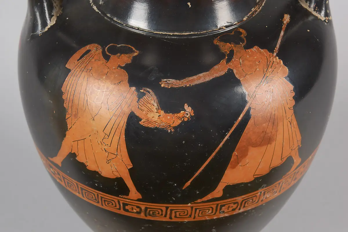 Zeus verfolgt Ganymedes (A), Fliehender Knabe (B)