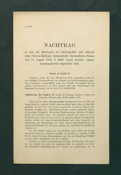 Maßregeln betreffend Cholera