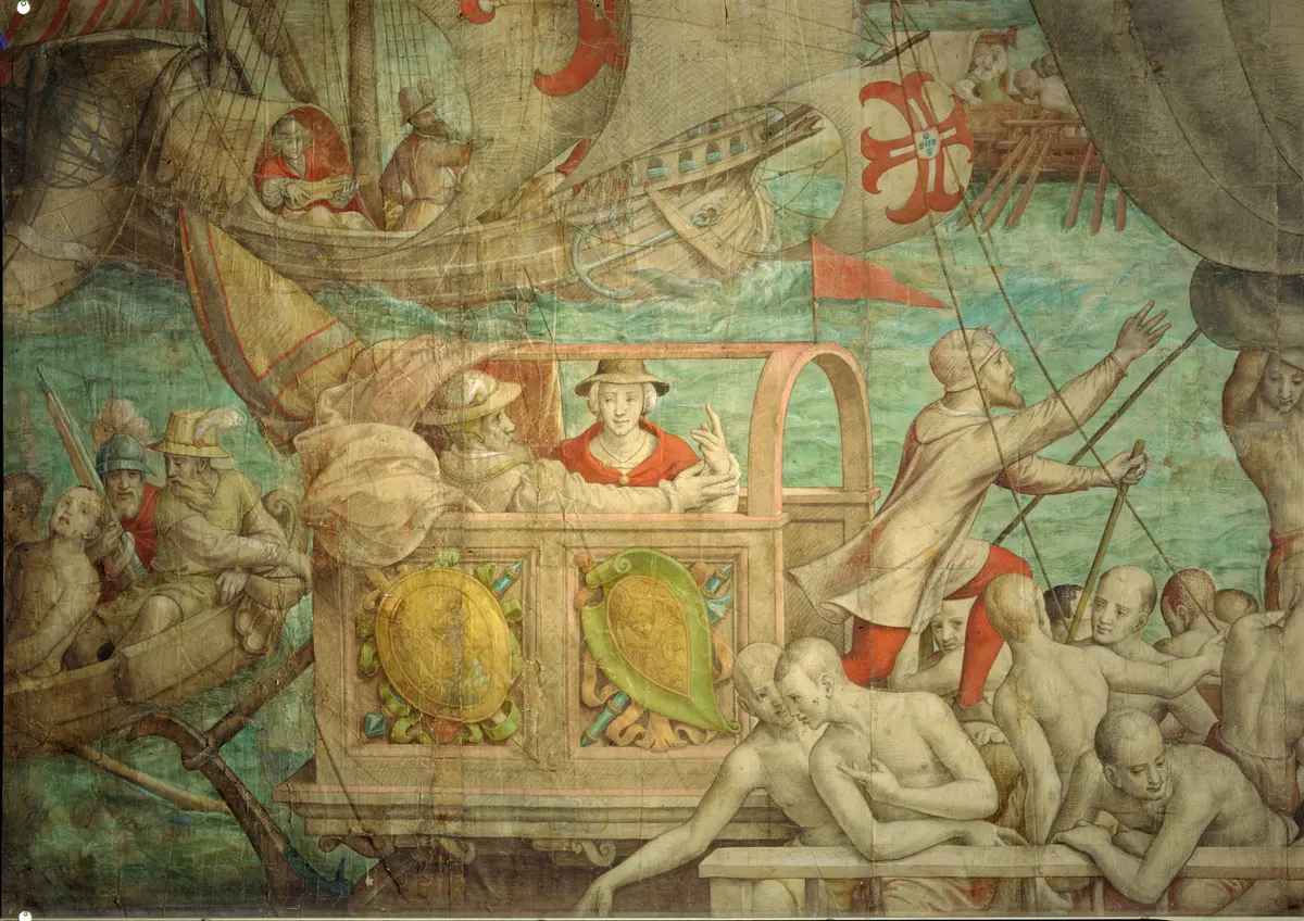 Kriegszug Kaiser Karls V. gegen Tunis (1535): Landung des Heeres im Hafen von Karthago