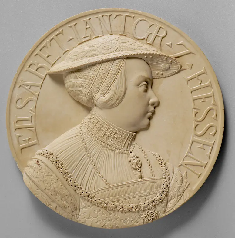 Porträtmedaillon Elisabeth, Landgräfin von Hessen