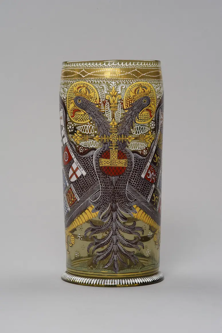 Drinking Glass (Humpen) with Double-headed Eagle