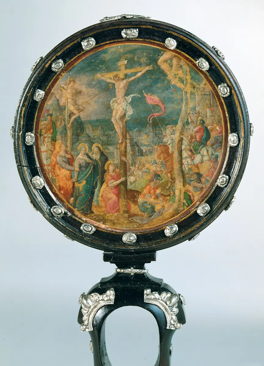 Reliquienostensorium mit der Kreuzigung Christi