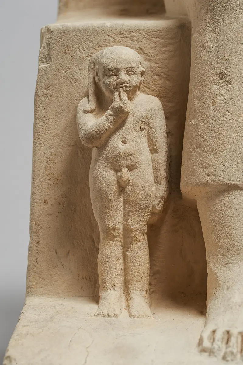 Sitzstatue der Chent und ihres Sohnes Rudju