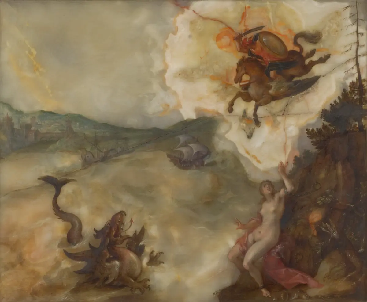 Befreiung der Andromeda, Entfesselung der Winde durch Aeolus und Aeneas