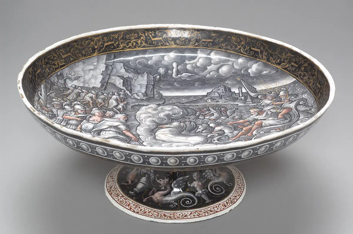 Fruit Bowl with the Pharaoh’s Army Hurled into the Red Sea