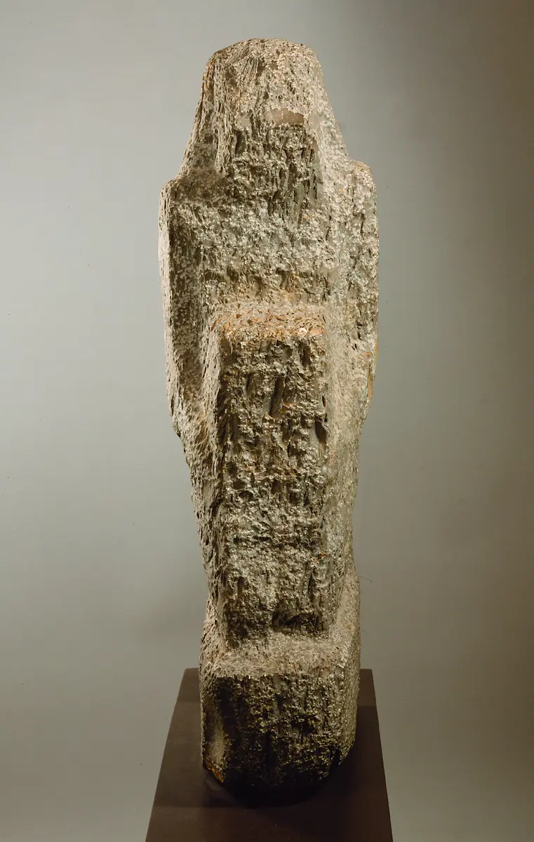 Unvollendete naophore Statue eines Mannes