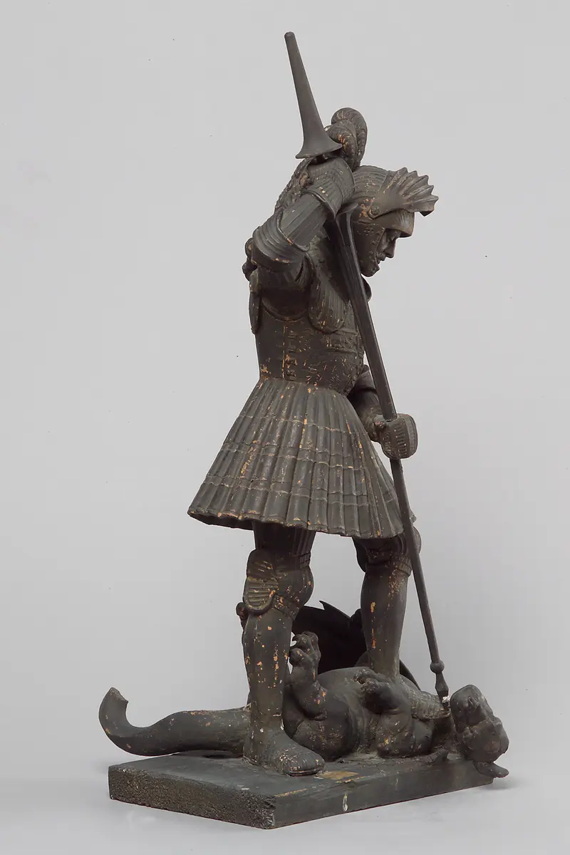 Hl. Georg, Statue, Statuette, Terracotta
