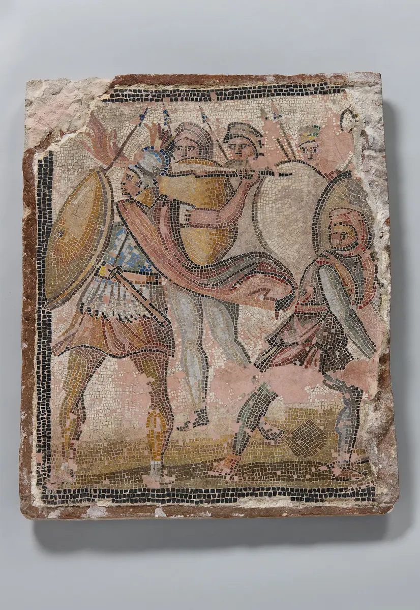 Mosaikfragment: Krieger (Hektor ?)