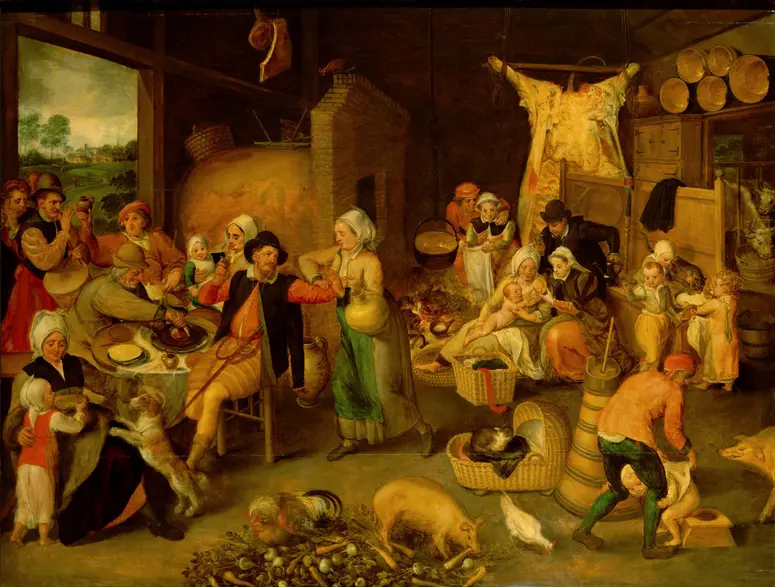 Peasant Parlour with Noble Visitors