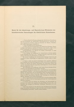 Bestimmungen für den Dienstbetrieb in den kunsthistorischen Sammlungen des Allerhöchsten Kaiserhauses