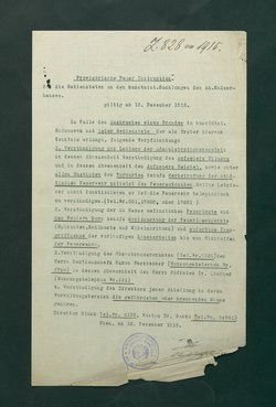 Feuerwachordnung für das Kunsthistorische Museum